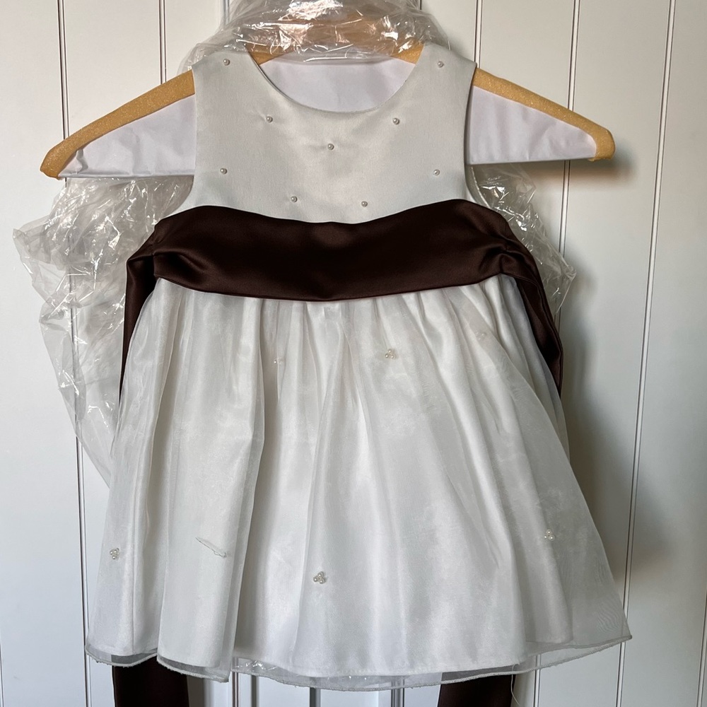 Off White Flower Girl Dress - Size 18mo